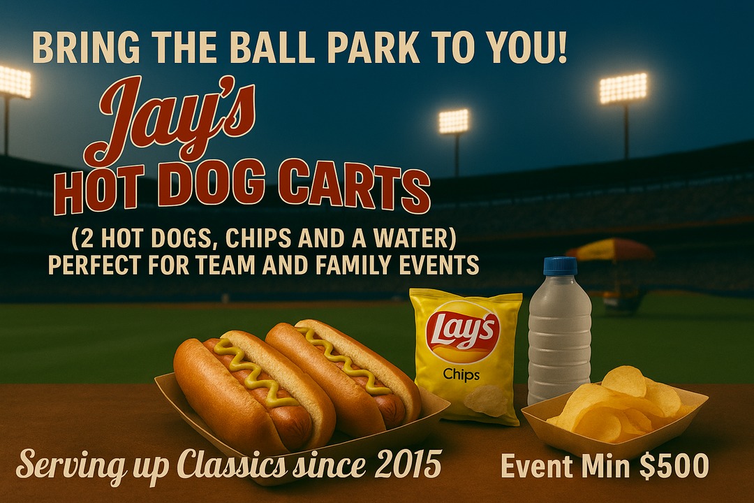 Hot dog cart serving guests