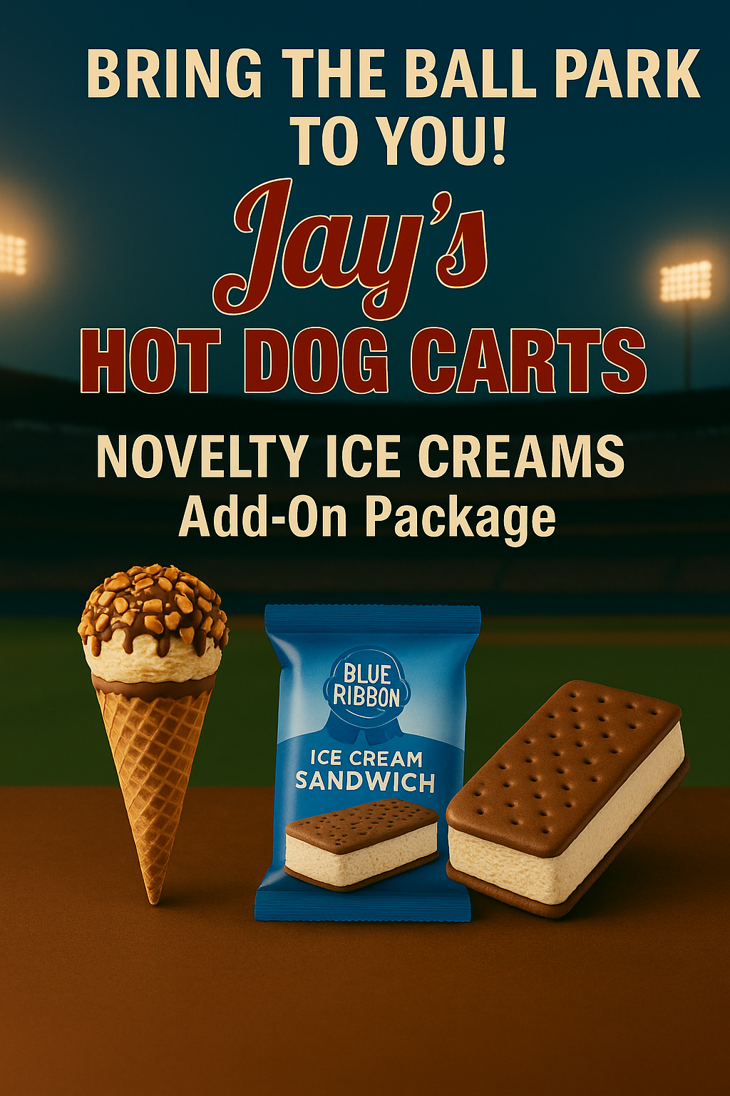 Hot dog cart serving guests