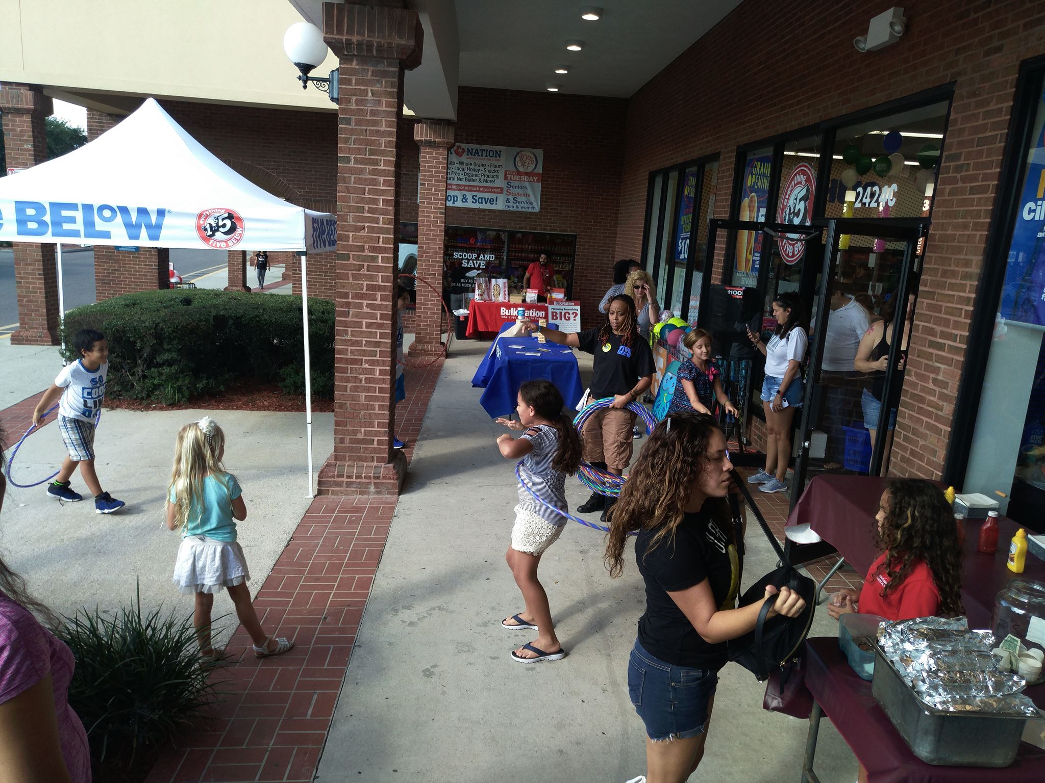 Hot dog cart serving guests